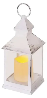 Immagine prodotto di EMOS LED decorazione - lanterna bianco antico lampeggiante, 3x AAA, interno, vintage, timer, DCLV01