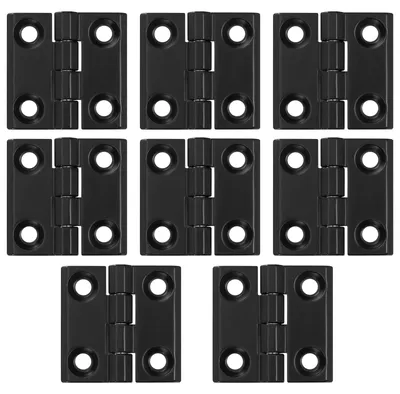 Produktbild von Klappscharnier Klappbänder Türscharnier - 40 x 40 mm - Schwarz Edelstahl - 8 Stück - Für Türen und Schränke