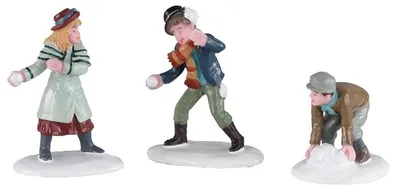 Productafbeelding van Snowball skirmish set of 3 kerstfiguur LEMAX