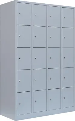 Produktbild von Schließfachschrank Wertfachschrank Fächerschrank Spind 20Fächer Lichtgrau 520540