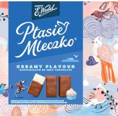 Produktbild von Wedel "Ptasie Mleczko" Schaumzuckerkonfekt mit Sahnegeschmack 340g
