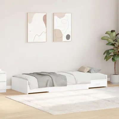 Obrázek produktu pro vidaXL Rám postele s čelem bílý 90 x 190 cm materiál na bázi dřeva