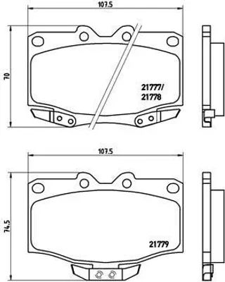 Produktbild von BREMBO Bremsbeläge Satz Vorne für TOYOTA LAND CRUISER (PZJ7, KZJ7, HZJ7, BJ7, LJ7, RJ7) P 83 026