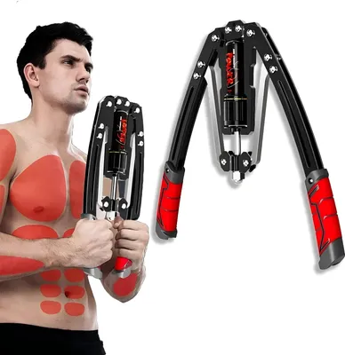 Produktbild von Biegehantel, Double Spring Hydraulic Power Twister, 10-200kg Widerstand Gymnastikstange, Bizeps Trizeps Trainer Power Twister Armtrainer