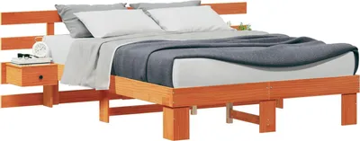 Immagine prodotto di vidaXL Struttura letto con testiera marrone 160 x 200 cm in legno di pino massiccio