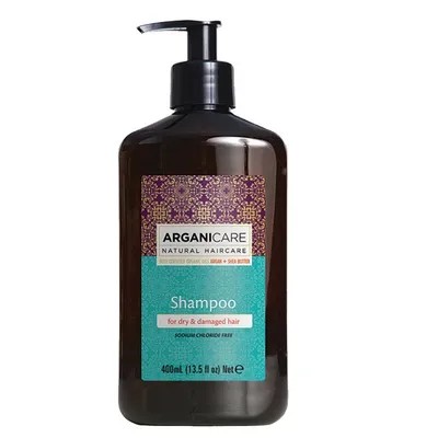 Immagine prodotto di Arganicare Shampoo al burro di karité per capelli secchi e danneggiati, 400ml