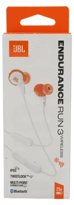 Zdjęcie produktu dla JBL Endurance Run 3 Wireless, Bezprzewodowy, 20 - 20000 Hz, Sport, 21 g, Zestaw słuchawkowy, Biały