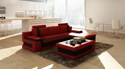 Produktbild von Ledersofa Couch Wohnlandschaft L Form Design Modern Sofa Eck Sofas Design 5083C