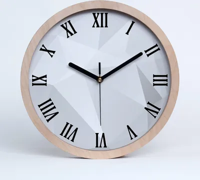 Produktbild von Holzuhr 30fi cm wanduhr - schwarze Spitzen - Abstraktion Hintergrund