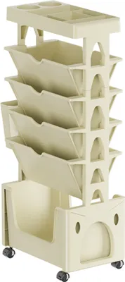 Produktbild von 360Home Regal Kinder-Aufbewahrungsregal Bücherregal mit Rollen 4 Schichten
