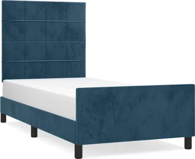 Obrázok produktu pre vidaXL Rám postele bez matraca tmavomodrý 80x200 cm zamat