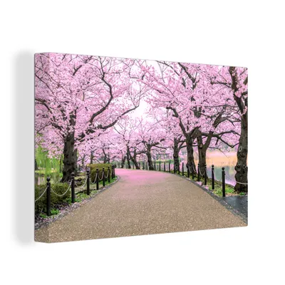 Zdjęcie produktu dla OneMillionCanvasses® - Obraz na płótnie - 150x100 cm, Sakura - Wiosna - Japonia, grafika ścienna, dekoracja ścienna