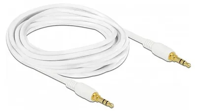 Zdjęcie produktu dla DeLOCK 85552, 3.5mm, Męska, 3.5mm, Męska, 3 m, Biały
