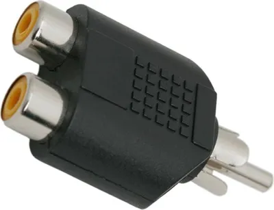 Produktbild von 10x RCA Y-Adapter - 2x RCA Buchse auf 1x RCA Stecker - Audio/Video Splitterstecker - 10 Stück [05099]