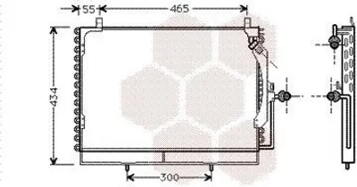 Immagine prodotto di VAN WEZEL 30005161 Condensatore climatizzatore Condensatore climatizzatore adatto per MERCEDES-BENZ berlina (W124)