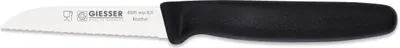 Produktbild von Giesser Messer Gemüsemesser Küchenmesser Klinge gerade Wellenschliff 8 cm - schwarz