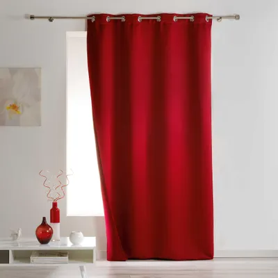 Image de Rideau a oeillets 140x260 cm Covery Rouge