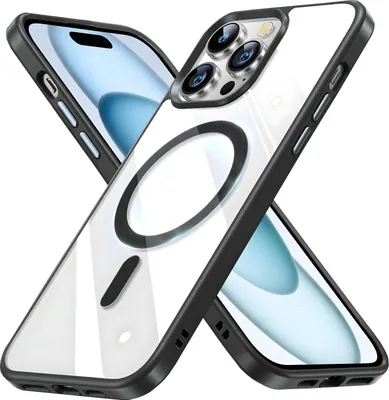 Two iPhone cases are shown diagonally crossed on a white background.