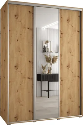 Produktbild von MEBLE KRYSPOL Davos 3 Schrank, drei Türen - 235,2x170x60 cm - Artisan  Artisan Silber