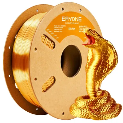 Obrázok produktu pre 3D tlačiarne – vlákno Silk PLA, 1,75 mm – vysoký lesk – jednofarebné – tolerancia ±0,03 mm – vhodné pre FDM 3D tlačiarne – zlatá farba, 8 kg