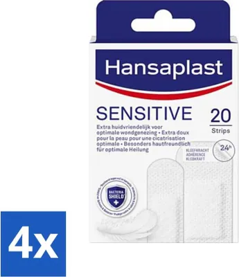 Produktbild von Hansaplast - Sensitive Pflaster - Wundversorgung - 20 Pflaster - Vorteilspack - 4 Stücke