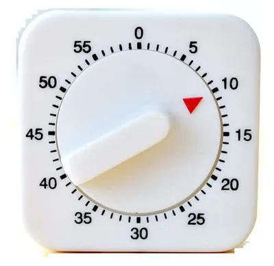 Mechanische Küchenuhr 60 Min., Eierwecker, Kurzzeitmesser, weiß