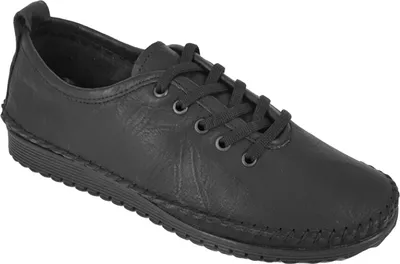 Image de Mod Comfys - Baskets "Flexi" pour femmes, cuir souple softie DF2068 (38 EU) (Noir)