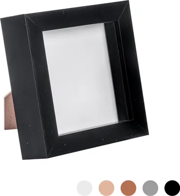 Produktbild von Nicola Spring 4x4 Box Fotorahmen schwarz - stehend und hängend