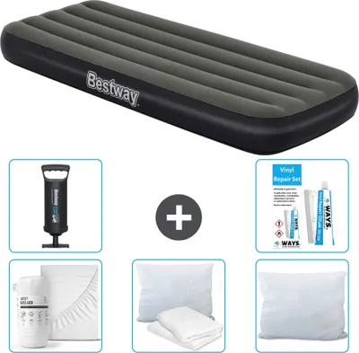 Immagine prodotto di Materasso gonfiabile Bestway - 1 persona - 76 x 185 x 25 cm - Verde - Accessori inclusi