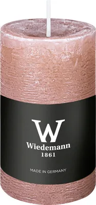 Produktbild von Stumpenkerze aus Paraffin, Rosenholz, Marble Rustik, Wiedemann, 90/58 mm, Brenndauer ca. 30h, durchgefärbt
