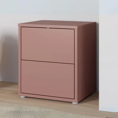 Immagine prodotto di Forte ALICE SPRINGS comodino 50, armadio con 2 cassetti, comodino moderno, camera da letto, materiale a base di legno, terracotta, 49,8 cm larghezza x 57,5 cm altezza x 41,5 cm profondità