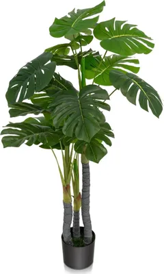 Image de Monstera artificielle, 120 cm, 20 feuilles, durable