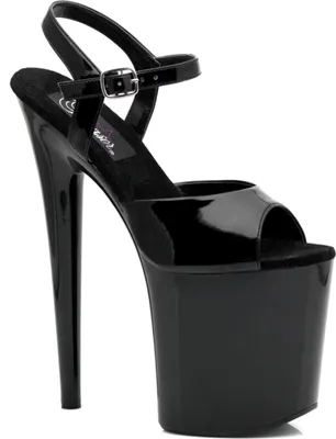 Produktbild von FLAMINGO-809 Damen Sandale von Pleaser, Schwarz Glanz , EU 44, US 14