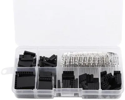 Immagine prodotto di Kit di connettori elettronici con pin a crimpare, 310 pezzi, 2,54 mm, valigetta di ricambio per connettori a innesto rapido