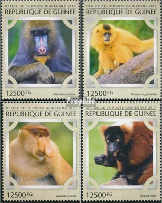 Produktbild von Briefmarken Guinea 2017 Mi 12261-12264 (kompl. Ausgabe) postfrisch Affen