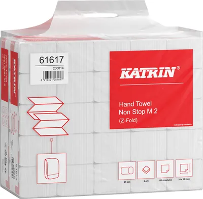 Produktbild von Katrin 61617, 160 Blätter, Papier, Weiß, 80 mm, 203 mm, 120 mm