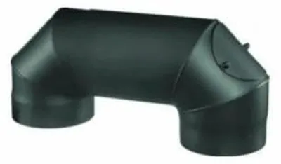 Produktbild von Kaminrohr mit doppeltem Bogen und Reinigungsöffnung Ø 145 mm
