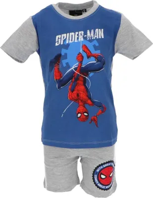 Immagine prodotto di Spiderman Shortama - Pigiama per bambini e pigiami estivi in 100% cotone Grigio 5 anni