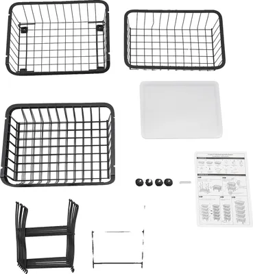 Immagine prodotto di Organizer da cucina, design a più livelli, robusta struttura in acciaio, nero