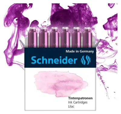 Produktbild von Schneider Schreibgeräte Pastel, Violett, Tinte auf Farbstoffbasis, 6 Stück(e), Kombi-Packung