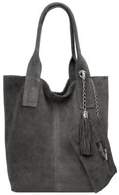 Produktbild von Caspar große Wildleder Shopper Schultertasche XL Damen Handtasche aus Leder mit