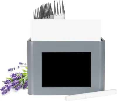 Produktbild von Besteckkorb aus Metall mit Serviettenhalter Besteckbehälter Besteckkasten Küchenutensilienhalter