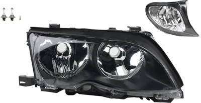 Produktbild von Scheinwerfer passend für BMW 3er E46 09/2001-02/2005 Rechts Leuchtmittel Blinker 63127165770 63126910956 6910956 7165770 63136914200 6313716585 Johns