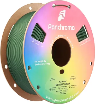 Zdjęcie produktu dla Panchroma™ PLA Metallic, kolor: Metallic Green, rozmiar filamentu: 1,75 mm, waga: 1 kg