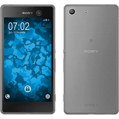 Produktbild von PhoneNatic Case kompatibel mit Sony Xperia M5 - grau Silikon Hülle Slimcase Cover