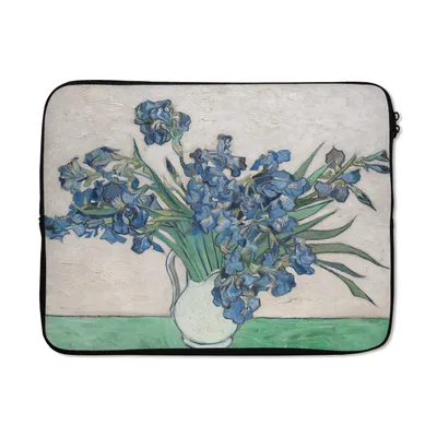 Produktbild von MuchoWow® Laptop Hülle 17 Zoll Laptoptasche Vase mit Schwertlilien - Vincent van Gogh - Zipper - Schutzabdeckung