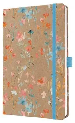 Diár, A5, týždenný, 2027, tvrdá obálka, SIGEL "Jolie",Blue Floral Serenity