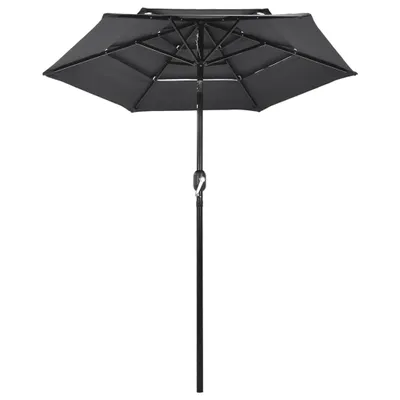 Produktbild von vidaXL Sonnenschirm mit Aluminium-Mast 3-lagig Anthrazit 2 m