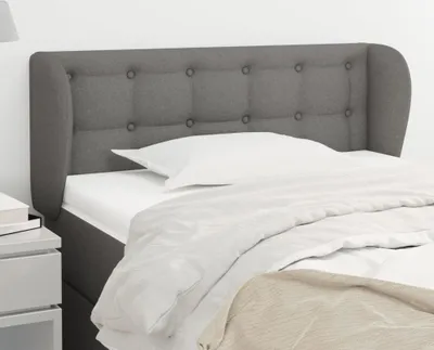 Produktbild von The Living Store Kopfteil mit Ohren Dunkelgrau 83x23x78/88 cm Stoff