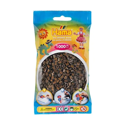 Image de Hama perles marron 1000pcs, 1sachet
